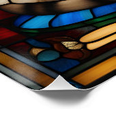 Siamese Cat Stached Glass Poster (Ecke)