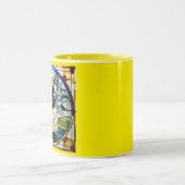 Siamese Cat Stached Glass Zweifarbige Tasse (Mittel)