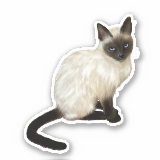 Siamese Cat Sticker (Vorderseite)