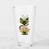 Siamese Cat Sugar Skull Glas (Vorderseite)