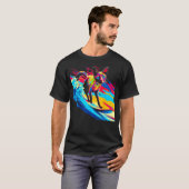 Siamese Cat Surf T-Shirt (Vorne ganz)