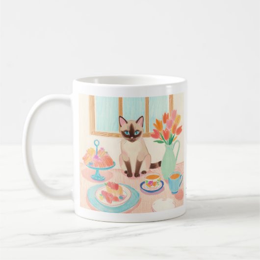 Siamese Cat & Sweat Treats Mug Kaffeetasse (Links)