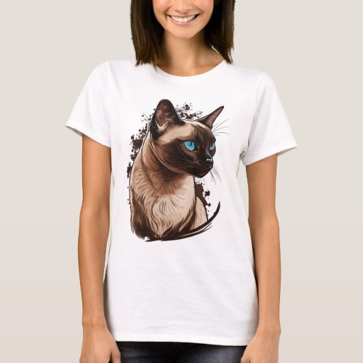 Siamese Cat T-Shirt (Vorderseite)