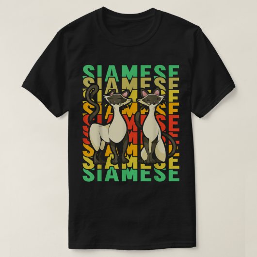 Siamese Cat T-Shirt (Design vorne)