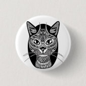 Siamese Cat Tattoo Pattern Button (Vorderseite)