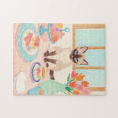 Siamese Cat Tea-Time Jigsaw Puzzle (Horizontal)
