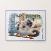 Siamese Cat & Tea Time Jigsaw Puzzle (Horizontal)