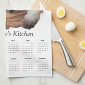 Siamese Cat & Tea Time Kitchen Towel Calendar Geschirrtuch (Viertel Falte)