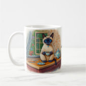Siamese Cat Tea Time Mug Kaffeetasse (Links)
