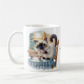 Siamese Cat & Tea Time Mug Kaffeetasse (Links)