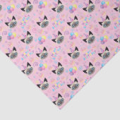 Siamese Cat Tissue Paper in Pink Seidenpapier (Detail)