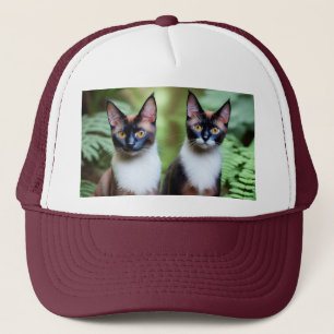 Siamese Cat Twins, Truckers Hat Truckerkappe