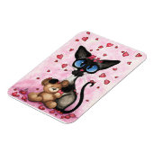 Siamese Cat Valentines Day by Bihrle Magnet (Linke Seite)