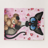 Siamese Cat Valentines Day by Bihrle Puzzle (Horizontal)