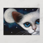 SIAMESE CAT & VOLLMOON Postkarte (Vorderseite)