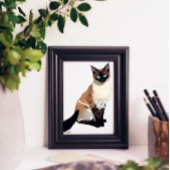 Siamese Cat Wall Art Electric Blue-Mit Augen Cat L Poster