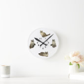 Siamese Cat Wall Clock Runde Wanduhr (Zuhause)