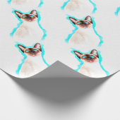 Siamese Cat Watercolor Art Geschenkpapier (Ecke)