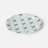 Siamese Cat Watercolor Art Pappteller (Schrägansicht)