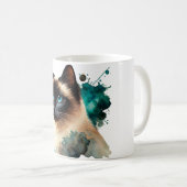 Siamese Cat Watercolor Kaffeetasse (VorderseiteRechts)