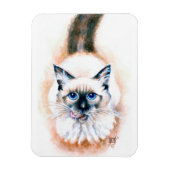 Siamese Cat Watercolor Magnet (Vertikal)