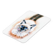 Siamese Cat Watercolor Magnet (Linke Seite)