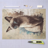 Siamese Cat Watercolor Seidenpapier (Handwerk)