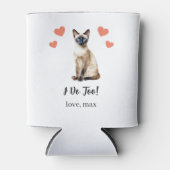 Siamese Cat Wedding Can Cooler Gefallen Dosenkühler (Vorderseite)