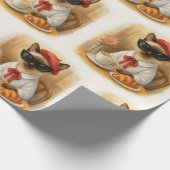 Siamese Cat with Breakfast Geschenkpapier (Ecke)