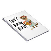 Siamese cat with text can't adult today  notizblock (Rechte Seite)
