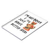 Siamese cat with text I am not bossy  Notizblock (Linke Seite)