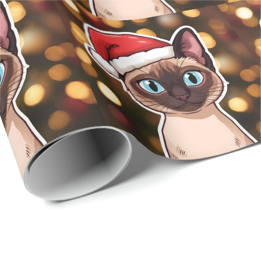 Siamese cat wrapping paper geschenkpapier (Rolleneckpunkt)