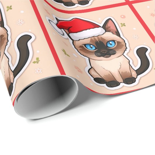 Siamese cat wrapping paper geschenkpapier (Rolleneckpunkt)