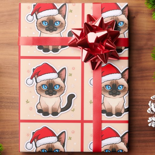 Siamese cat wrapping paper geschenkpapier
