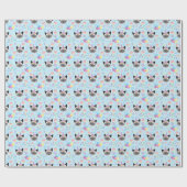 Siamese Cat Wrapping Paper in Blue Geschenkpapier (Flach)
