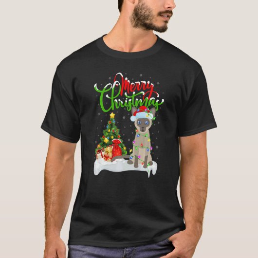 Siamese Cat Xmas Decorations Siamese Cat Christma T-Shirt (Vorderseite)