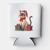 Siamese Cat Xmas Holiday Santa Siamese Cat Christa Dosenkühler (Vorderseite)