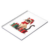 Siamese Cat Xmas Holiday Santa Siamese Cat Christm Notizblock (Linke Seite)
