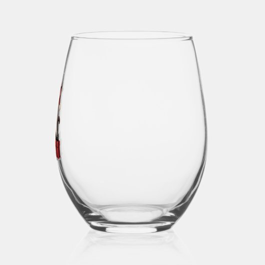 Siamese Cat Xmas Holiday Santa Siamese Cat Christm Weinglas Ohne Stiel (Links)