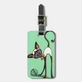 Siamese Cat Yarn Diief Gepäckanhänger (Vorderseite vertikal)