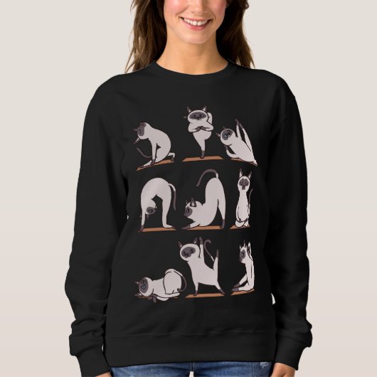 Siamese Cat Yoga Sweatshirt (Vorderseite)