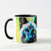 Siamese Cats Einzigartige Kunst Tasse (Links)