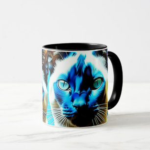 Siamese Cats Einzigartige Kunst Tasse