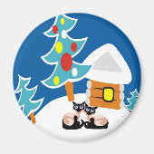 Siamese Cats Holiday Magnet (Vorne)