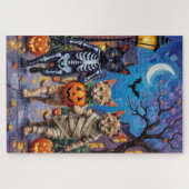 Siamese Cats Trick-or-Treating Halloween Costumes Puzzle (Horizontal)