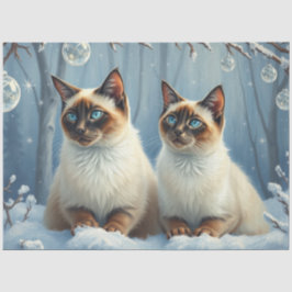 Siamese Christmas Cats Tissue Paper Seidenpapier
