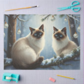 Siamese Christmas Cats Tissue Paper Seidenpapier (Basteln)