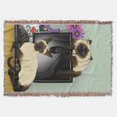 Siamese Computer Cats Mischief Decke (Vorderseite)