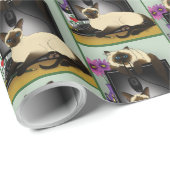 Siamese Computer Cats Mischief Geschenkpapier (Rolleneckpunkt)