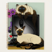 Siamese Computer Cats Mischief Planer (Vorderseite)